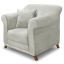 Ver imagem 1 de Poltrona Decorativa Retro Polo com Almofada Veludo 2223 Ezz