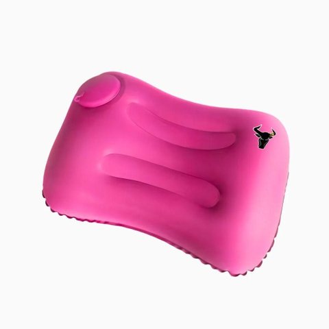 Travesseiro de Viagem Inflável Portátil Apoio de Pescoço Cabeça e Lombar Rosa Utimix
