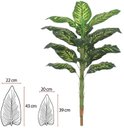 Ver imagem 2 de Planta Artificial Arvore C.n.p Real Toque X18 Verde Creme 1,5m