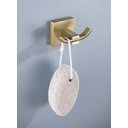 Ver imagem 5 de Cabide Duplo Dourado Fosco Quadrado em Aço Inox