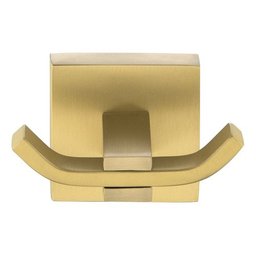 Cabide Duplo Dourado Fosco Quadrado em Aço Inox - 2