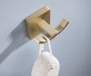 Ver imagem 4 de Cabide Duplo Dourado Fosco Quadrado em Aço Inox