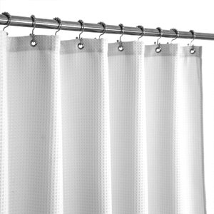 Barossa Design Cortina de Chuveiro Branca de Trama 183 X 183