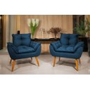 Ver imagem 1 de Kit 2 Poltronas Opala:azul-marinho