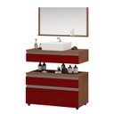 Ver imagem 2 de Conjunto Safira 60 Gabinete para Banheiro com Cuba e Espelheira