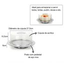 Ver imagem 4 de Boleira com Pedestal Base Inox 33cm Prato para Bolo Pudim