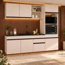 Ver imagem 1 de Cozinha Modulada Compacta Suspensa 211,5cm Milano Multimóveis MP2410 - Vanilla