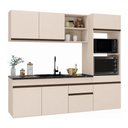 Ver imagem 2 de Cozinha Modulada Compacta Suspensa 211,5cm Milano Multimóveis MP2410 - Vanilla