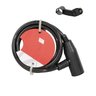 Cadeado 1 Mt x 6mm Bike Bicicleta com 2 chave Suporte Quadro:Preto - 1