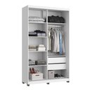 Ver imagem 5 de Guarda Roupa 140,5cm 2 Portas e 2 Gavetas com Espelho Mdf Cor:branco