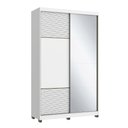 Ver imagem 2 de Guarda Roupa 140,5cm 2 Portas e 2 Gavetas com Espelho Mdf Cor:branco