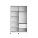 Ver imagem 4 de Guarda Roupa 140,5cm 2 Portas e 2 Gavetas com Espelho Mdf Cor:branco