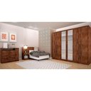 Ver imagem 7 de Guarda Roupa Casal 6 Portas e 8 Gavetas C/ Espelho Dello/trento Cacau Canela/fendi - Novo Horizonte