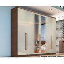 Ver imagem 1 de Guarda Roupa Casal 6 Portas e 8 Gavetas C/ Espelho Dello/trento Cacau Canela/fendi - Novo Horizonte