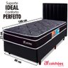 Cama Box Solteiro + Colchão Molas Ensacadas e Cabeceira 88x188x57CM BF Colchões - 2
