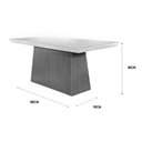 Ver imagem 5 de Conjunto: Mesa de Cozinha Luna Tampo Madeirado c/ Vidro Canto Reto 180x90cm e 6 Cadeiras Grécia