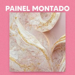 Papel de Parede Painel 3D Mármore Branco Bege Ouro 2M Auto Colante Lavável Revestimento Brilhoso - 3
