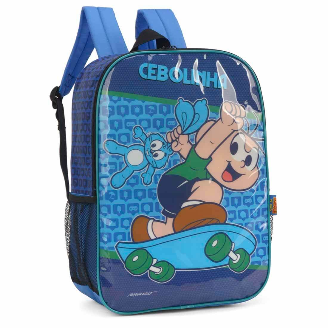 Mochila Infantil Escolar Cebolinha Azul IS37841MN-AZ Turma da Mônica ...