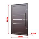 Ver imagem 4 de Porta Pivot.Alumínio Lamb.Evolution c/Pux.D.Elite Marrom Corten 216x120 Brimak