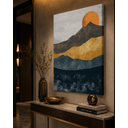Ver imagem 2 de Quadro Decorativo Sala Paisagem Sol Grande em Tecido Canvas Premium 90x130