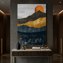 Ver imagem 1 de Quadro Decorativo Sala Paisagem Sol Grande em Tecido Canvas Premium 90x130