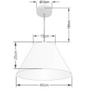 Ver imagem 2 de Pendente Cone Branco MJ-4078 Para Mesa de Jantar e Estar