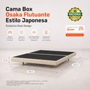 Ver imagem 4 de Cama Box Queen Osaka Flutuante Estilo Japonesa 158x198 Base Estofada Linho Bege - Abmaza