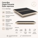 Ver imagem 3 de Cama Box Queen Osaka Flutuante Estilo Japonesa 158x198 Base Estofada Linho Bege - Abmaza