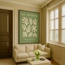 Ver imagem 4 de Quadr Canvas Matisse Fundo Verde Sálvia 90x60cm Mold Branca