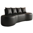 Ver imagem 1 de Sofa 3 Lugares Organico Ibiza 210 Cm Corino Preto Vazzano