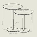 Ver imagem 3 de Conjunto 2 Mesas Laterais para Sala de Estar Lia