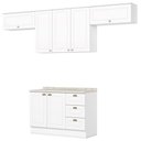 Ver imagem 1 de Cozinha Modulada 5 Pecas 280 Cm Americana Branco Calcare Henn