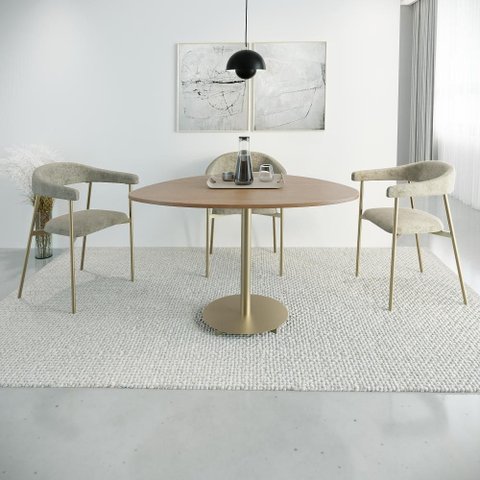 Conjunto 4 Cadeiras de Jantar Joy Tecido Lautrec Est.Champ
