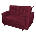 Ver imagem 4 de Sofá-Cama Verona Marrom Veludo 140x190cm com Rodízios para Sala Quarto e Visitas