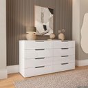 Ver imagem 1 de Cômoda Madri com 8 Gavetas 150x84cm Branco 250697