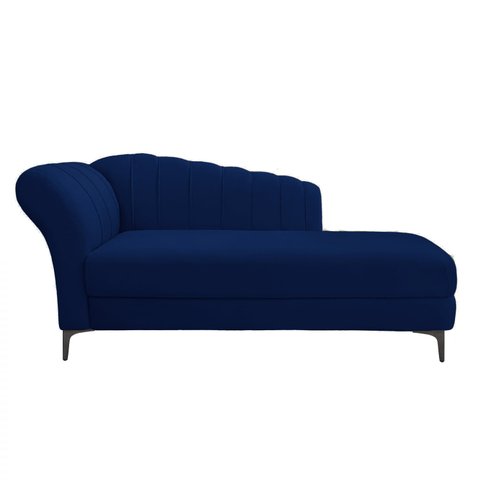 Divã Dani 1,40m Suede Azul Marinho - Dominic Decor