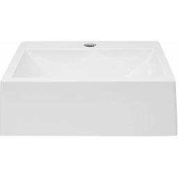 Pia Cuba Sobrepor para Banheiro de Mármore Sintético Branco Roma 41 X 36,5 Quanta Compositos Cuba So - 4