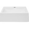 Pia Cuba Sobrepor para Banheiro de Mármore Sintético Branco Roma 41 X 36,5 Quanta Compositos Cuba So - 4