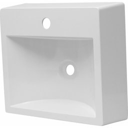 Pia Cuba Sobrepor para Banheiro de Mármore Sintético Branco Roma 41 X 36,5 Quanta Compositos Cuba So - 2
