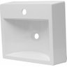 Pia Cuba Sobrepor para Banheiro de Mármore Sintético Branco Roma 41 X 36,5 Quanta Compositos Cuba So - 2