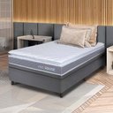 Ver imagem 1 de Conjunto Box Baú Cinza Durban Cinza Espuma D28 Solteiro 96x203x64 - King House