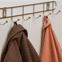 Ver imagem 2 de Cabideiro de Parede Suporte Aramado Multiuso Organizador Utensilios Domesticos 8 Ganchos Rose Gold