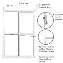 Ver imagem 3 de Porta Sacada 2 Folhas Alumínio Branco Linha 25: 210 x 120