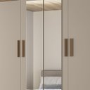 Ver imagem 7 de Guarda Roupa Casal 160cm com Espelho Cancum Carvalho/fendi Z17 - Mpozenato