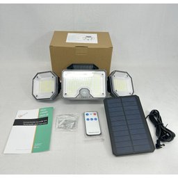 Luminária Solar com Sensor e Controle Remoto 380 Lumens 3 Cabeças Placa com Fio - 5