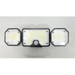 Luminária Solar com Sensor e Controle Remoto 380 Lumens 3 Cabeças Placa com Fio - 1