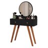 Penteadeira Retrô 2 Gavetas Condessa Preto - 2