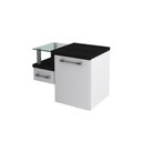 Ver imagem 1 de Gabinete Armario para Banheiro Legno 630 (somente Balcao) Branco Chess C-preto Ônix