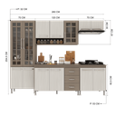Ver imagem 5 de Armário de Cozinha Modulada Completa Fidelitá Paris 5 Peças 260cm 13 Portas 3 Gavetas com Tampo