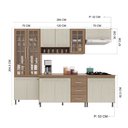 Ver imagem 4 de Cozinha Modulada Completa Fidelitá Paris 5 Peças 260cm 13 Portas 3 Gavetas com Tampo